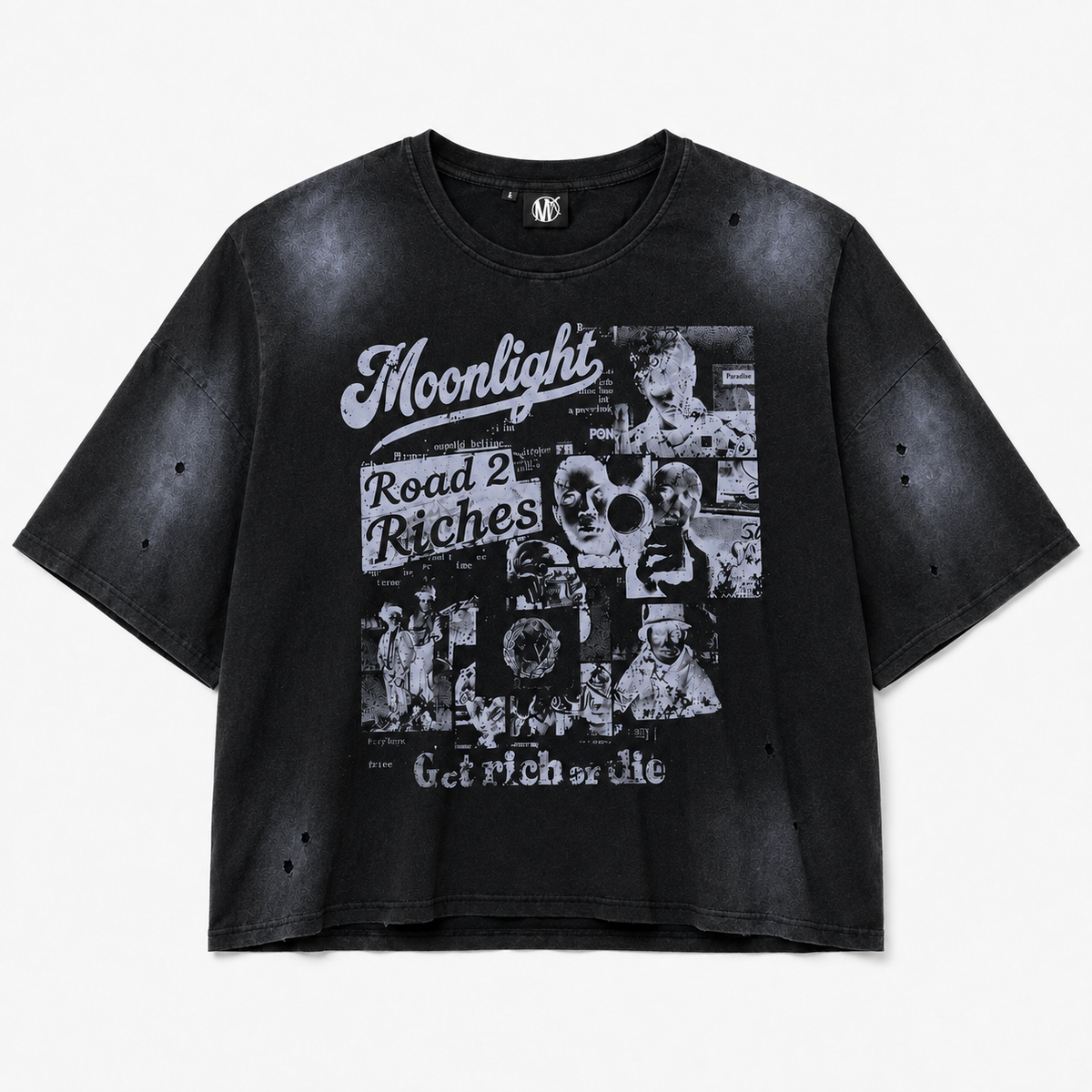 MOONLIGHT ROAD 2 RICHES BLACK TEE