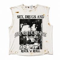 After dark White sleeveless