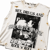 After dark White sleeveless